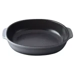 BergHOFF GEM 3-Quart Oval Stoneware Casserole Dish, Non-Stick Enamel Gray Baking Pan thumbnail 1