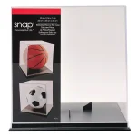 Pinnacle Snap Basketball & Soccer Memorabilia Shadow Box Display Case - Black with Clear Cover thumbnail 3
