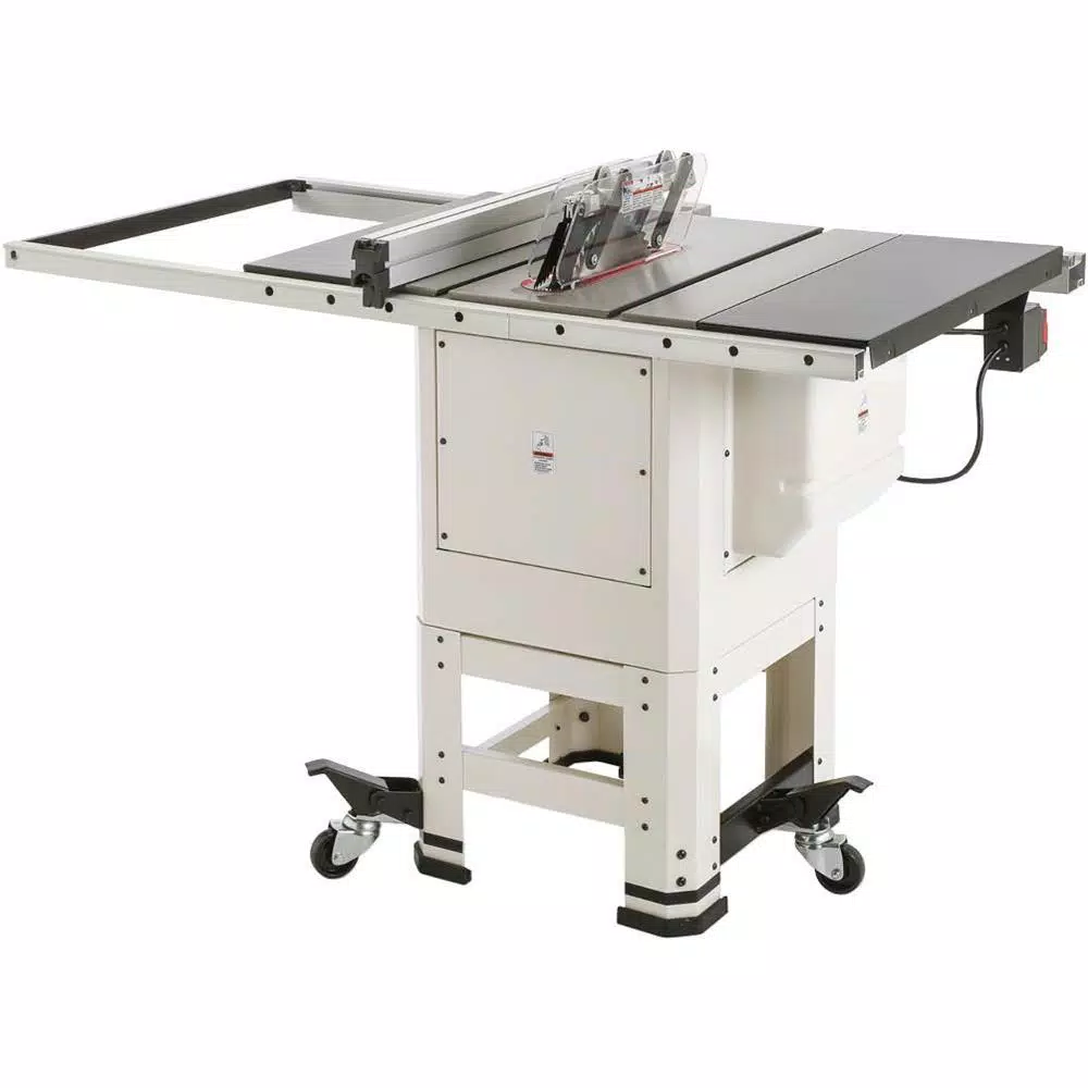 Shop Fox 10 in. 2 HP Open-Stand Hybrid Table Saw with Cabinet-Mounted Trunnions