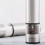 Ovente Electric Salt and Pepper Grinder Set, Stainless Steel with Ceramic Blades, Battery Operated thumbnail 9