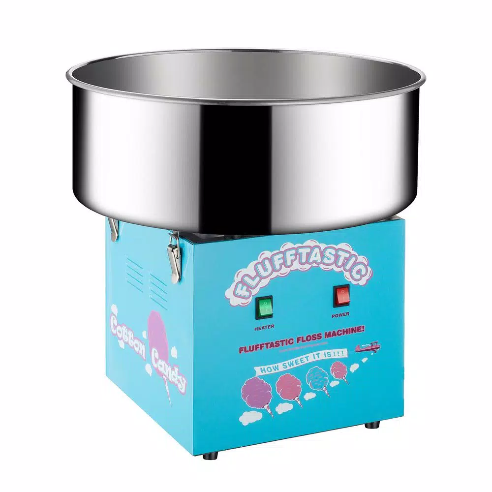 Great Northern Popcorn Flufftastic Cotton Candy Machine - 1000W Blue Carnival Style Maker
