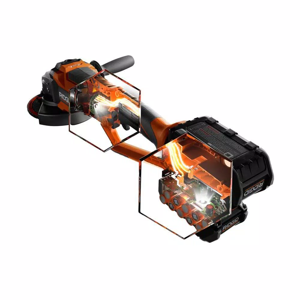 RIDGID 18V OCTANE Brushless 7 in. Dual Angle Grinder Kit with 3.0 Ah Battery and Charger