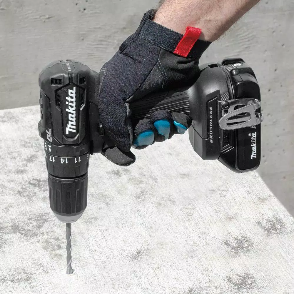 Makita 18V LXT Sub-Compact Brushless 1/2 in. Hammer Driver-Drill Kit with 2x 2.0Ah Batteries and Charger
