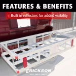 Erickson 48 in. x 22 in. Aluminum Hitch Cargo Carrier, 500 lb. Capacity, 2 in. Receiver thumbnail 2