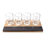 Cathy's Concepts Bamboo and Slate Craft Beer Tasting Flight Set with 4 Engraved 5.5 oz. Taster Glasses thumbnail 9