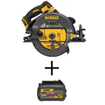 DEWALT FLEXVOLT 60V MAX Brushless 7-1/4 in. Circular Saw with (1) 6.0 Ah Battery thumbnail 1
