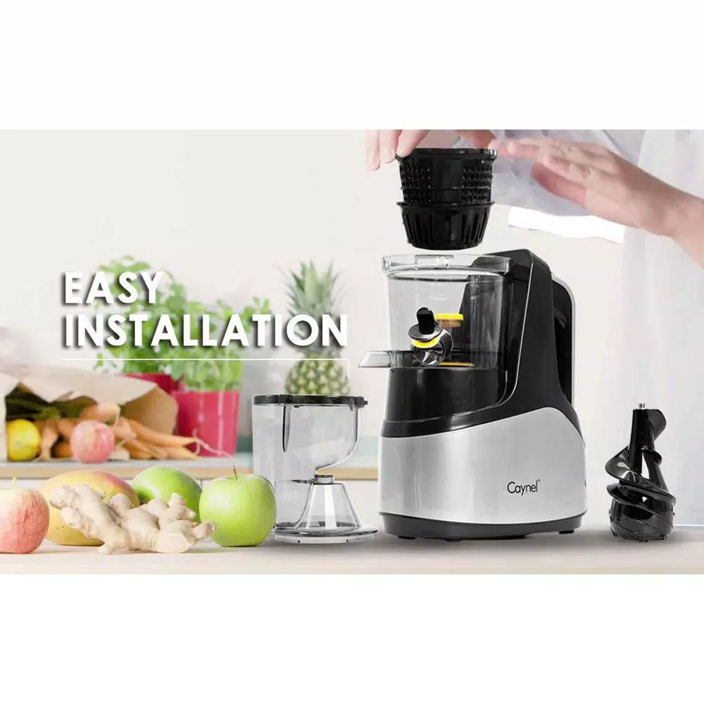 Boyel Living Silver Slow Masticating Cold Press Juicer, High Yield Vertical Juicer with 30 Speeds