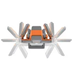 RIDGID 18V Hybrid Folding Panel LED Work Light Kit with 2.0 Ah Battery and Charger thumbnail 7