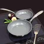 Chantal Induction 21 Steel 2-Piece Ceramic Nonstick Stainless Steel Frying Pan Set, Brushed Stainless Steel thumbnail 4