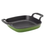 Bayou Classic 6 in. Cypress Green Enameled Cast Iron Baking Dish thumbnail 1
