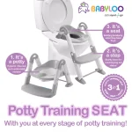 Babyloo Bambino 3-in-1 Convertible Toddler Potty Trainer and Step Stool - Gray thumbnail 9