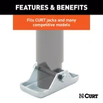 CURT Bolt-On Trailer Jack Foot, Fits 2" Tube, 2,000 lbs. Capacity thumbnail 6