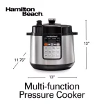 Hamilton Beach 6 Qt. Stainless Steel Multi-Function Electric Pressure Cooker thumbnail 2