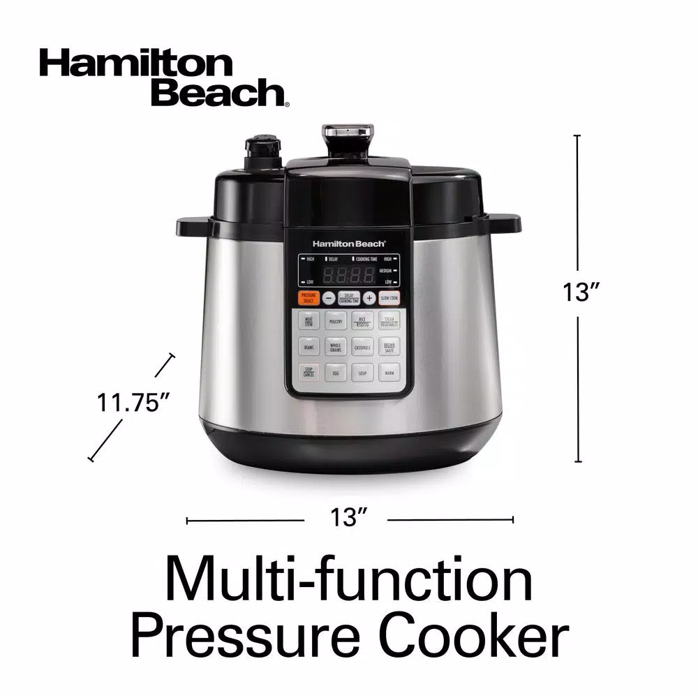 Hamilton Beach 6 Qt. Stainless Steel Multi-Function Electric Pressure Cooker