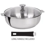 Cristel Tulipe 3.5 qt. Stainless Steel Saute Pan with Glass Lid thumbnail 2