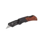 Husky Wood Handle Folding Lock-Back Utility Knife thumbnail 1