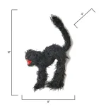 Worth Imports 12 in. Black Scary Fury Cat Set of 2 - Realistic Halloween Tabletop Decor thumbnail 2