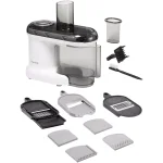 Starfrit Electric Mandoline Slicer, 7-in-1 Vegetable and Fruit Slicer, White thumbnail 2