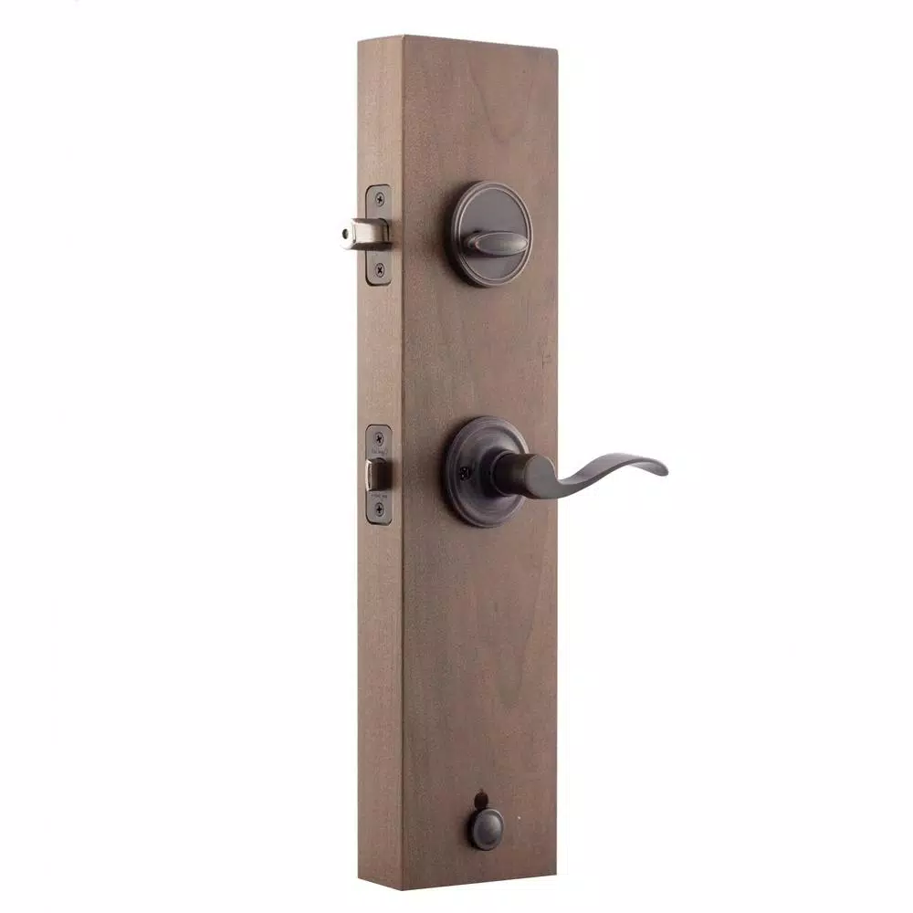 Copper Creek Colonial Handleset with Waverlie Lever Trim in Tuscan Bronze