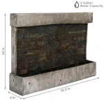 Sunnydaze Decor 24 in. Ancient Style Outdoor Wall Water Fountain, Gray Polyresin thumbnail 5