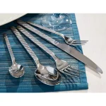 Villeroy & Boch Montauk 5-Piece 18/10 Stainless Steel Flatware Set, Coastal Rope Twist Design, Service for 1 thumbnail 3