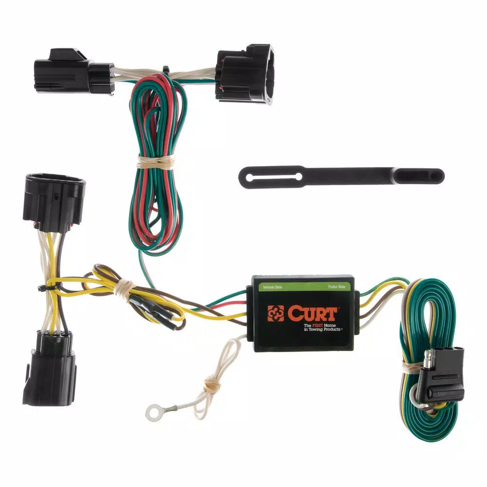 CURT Custom 4-Way Flat Trailer Wiring Harness T-Connector for Jeep Commander (Excl. Rocky Mountain)