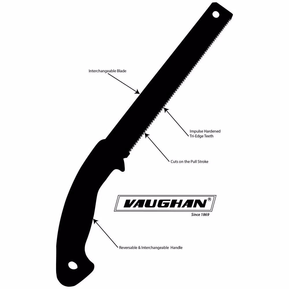 Vaughan Bear 8.5 in. Pull Saw with Composite Handle and Rust-Resistant Spring Steel Blade