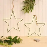 LUMABASE Star Motif 40 Mini LED String Lights, Warm White, Battery Operated (2-Pack) thumbnail 2