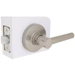 Defiant Highland Satin Nickel Passage Door Lever with Round Rose thumbnail 3