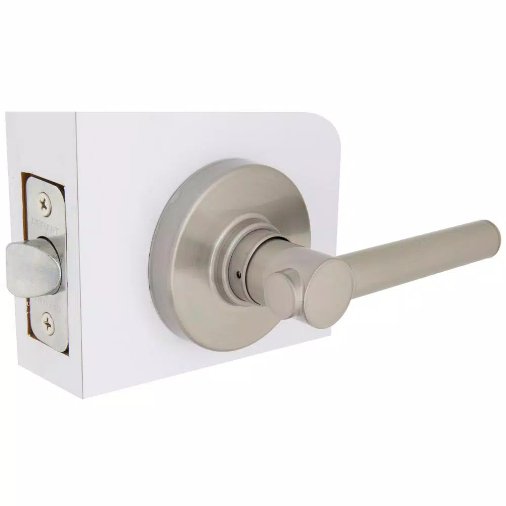 Defiant Highland Satin Nickel Passage Door Lever with Round Rose