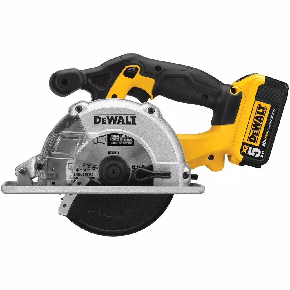 DEWALT DCS373P2 20V MAX Cordless 5-1/2 in. Metal Cutting Circular Saw Kit with (2) 5.0 Ah Batteries