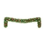 Home Accents Holiday 9 ft. Fantasleigh Pre-Lit LED Artificial Christmas Garland with Ornaments thumbnail 4