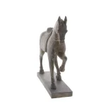LITTON LANE 15 in. Decorative Horse Sculpture in Antique Brown Polystone thumbnail 6