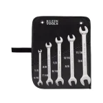 Klein Tools 5-Piece Open-End Wrench Set, Alloy Steel, Chrome-Plated thumbnail 1