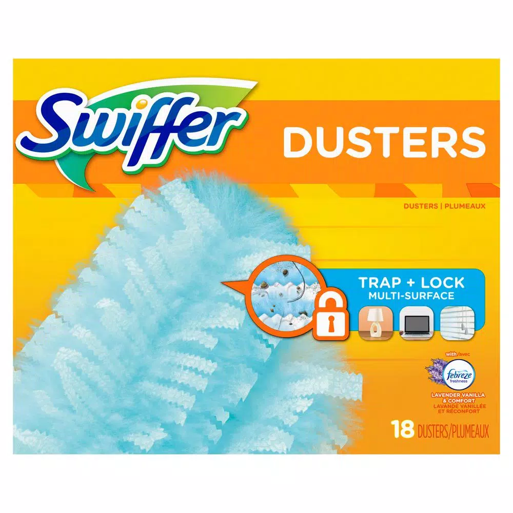 Swiffer Dusters 180 Multi-Surface Refills, Lavender Vanilla and Comfort Scent, 18-Count