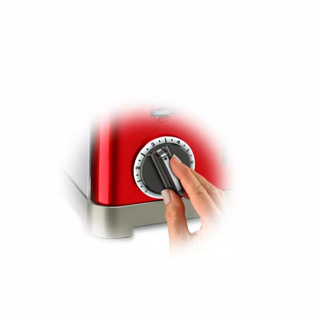 Cuisinart CPT-180MR Metal Classic 4-Slice Wide Slot Toaster, Metallic Red