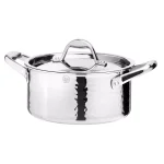 1829 Carl Schmidt Sohn STERN 2.6 qt. Hammered Stainless Steel Stock Pot with Lid thumbnail 1