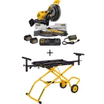 DEWALT 12 in. FLEXVOLT Brushless Sliding Compound Miter Saw Kit with Rolling Stand thumbnail 1