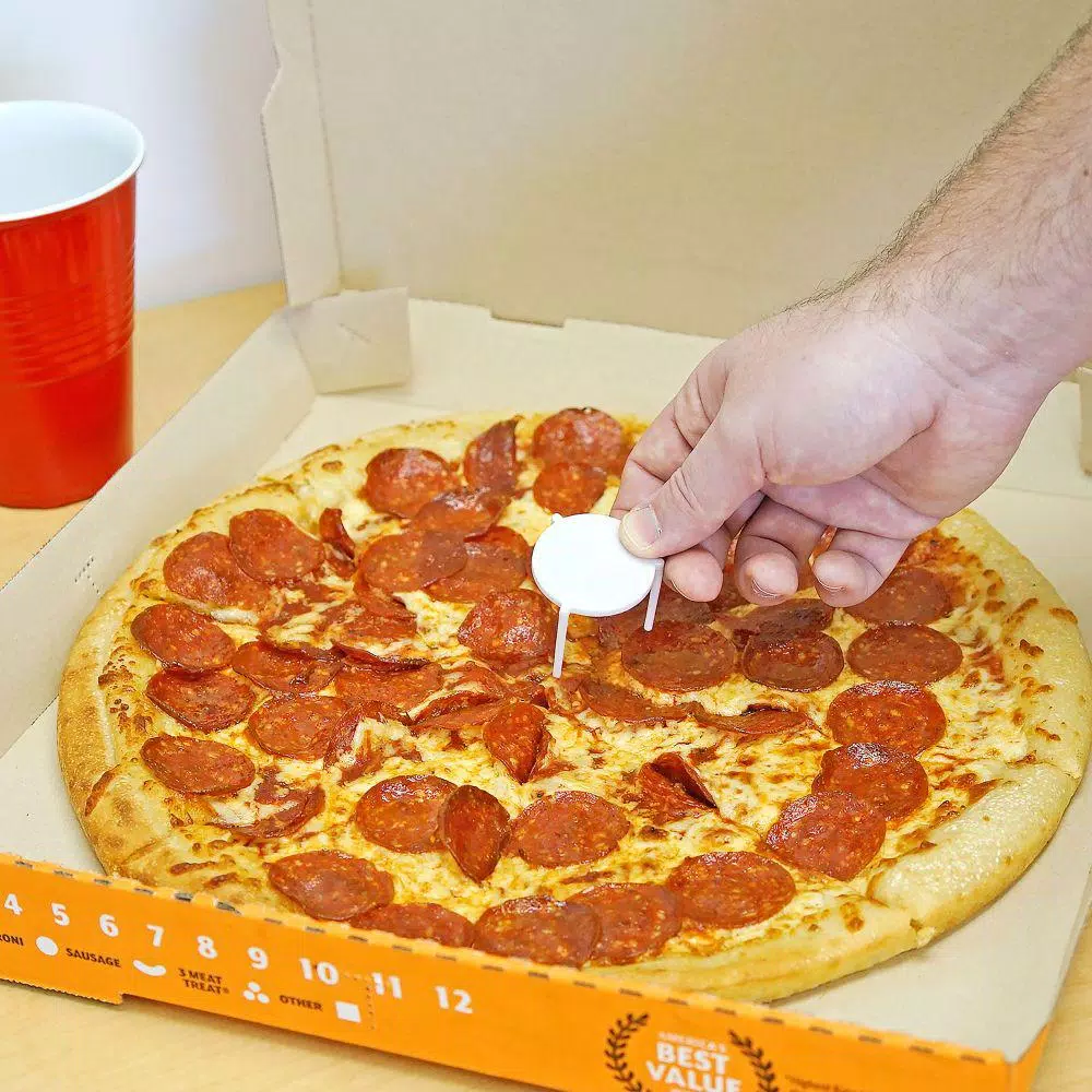 Southern Homewares Pizza Lid Savers, White Plastic Tripods, 1000 Count