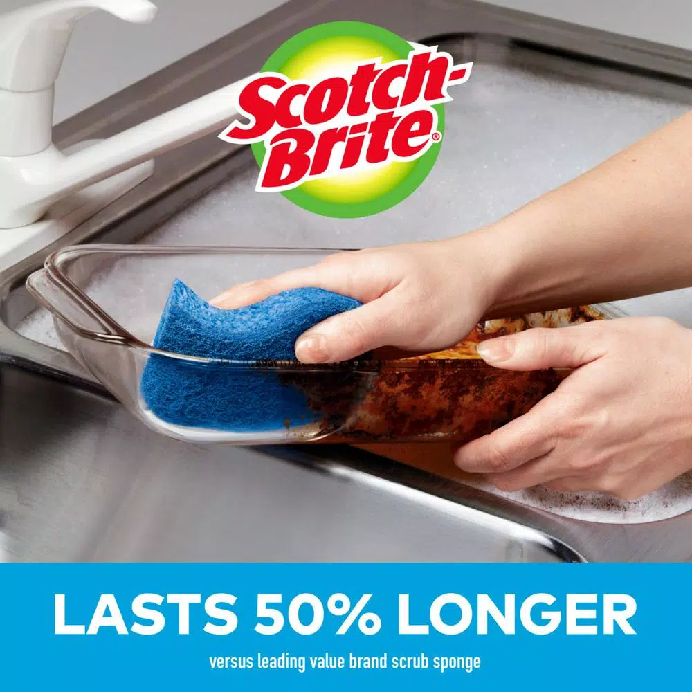 Scotch-Brite Non-Scratch Scrub Sponges, Blue, 9-Pack