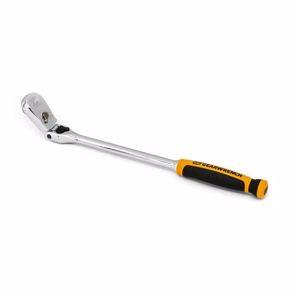 GEARWRENCH 3/8 in. Drive 13 in. 90 Tooth Locking Flex Head Teardrop Ratchet