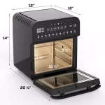 GoWISE USA Go WISE 12.7 Qt. Air Fryer Oven with Rotisserie, Dehydrator & 11 Presets, 1600W, Black thumbnail 4