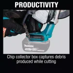 Makita 18V LXT Cordless 5-3/8 in. Metal Cutting Saw with 5.0Ah Battery Bundle thumbnail 7
