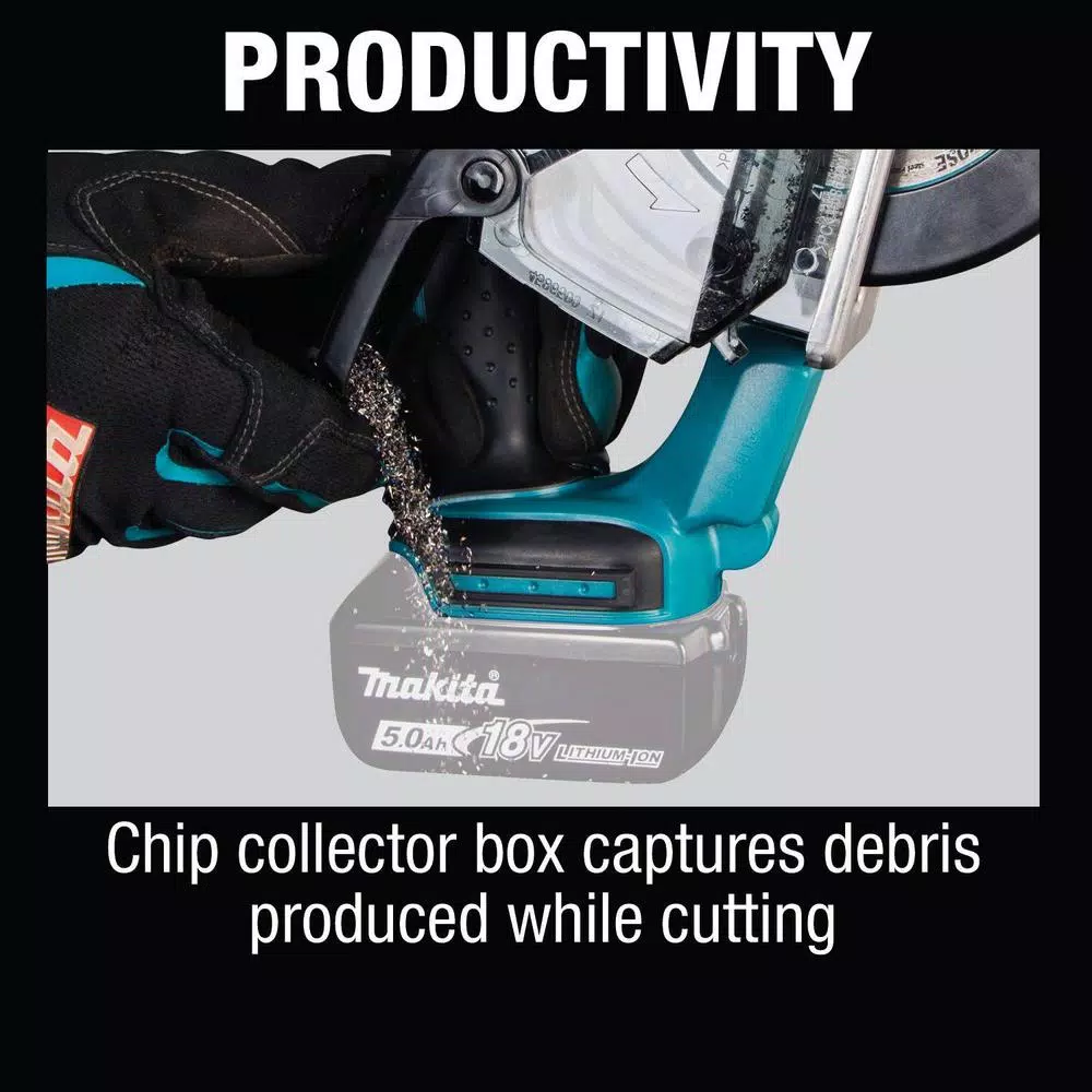Makita 18V LXT Cordless 5-3/8 in. Metal Cutting Saw with 5.0Ah Battery Bundle