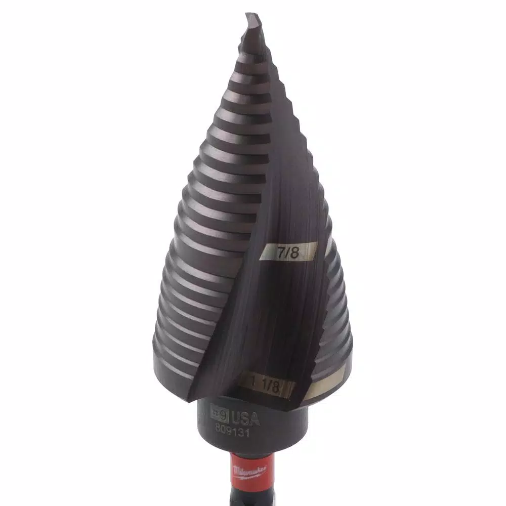 Milwaukee SHOCKWAVE Impact-Duty Titanium Step Bit, 7/8 in. to 1-1/8 in., #9