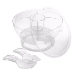 Classic Cuisine 6-Piece Cold Serving Bowl Set with Ice Compartment and Domed Lid thumbnail 1
