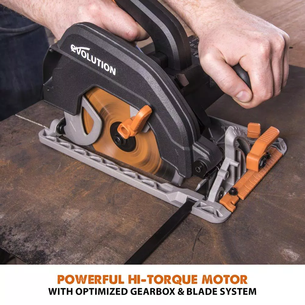 Evolution Power Tools Evolution R185CCS 15 Amp 7-1/4 in. Multi-Material Circular Saw with LED Light and Electric Brake