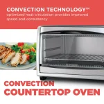 BLACK+DECKER 1500W 6-Slice Stainless Steel Convection Toaster Oven with Broiler Pan thumbnail 3