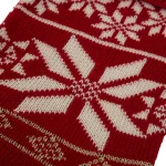Glitzhome 24 in. Red Knitted Acrylic Snowflake Christmas Stocking (2-Pack) thumbnail 5
