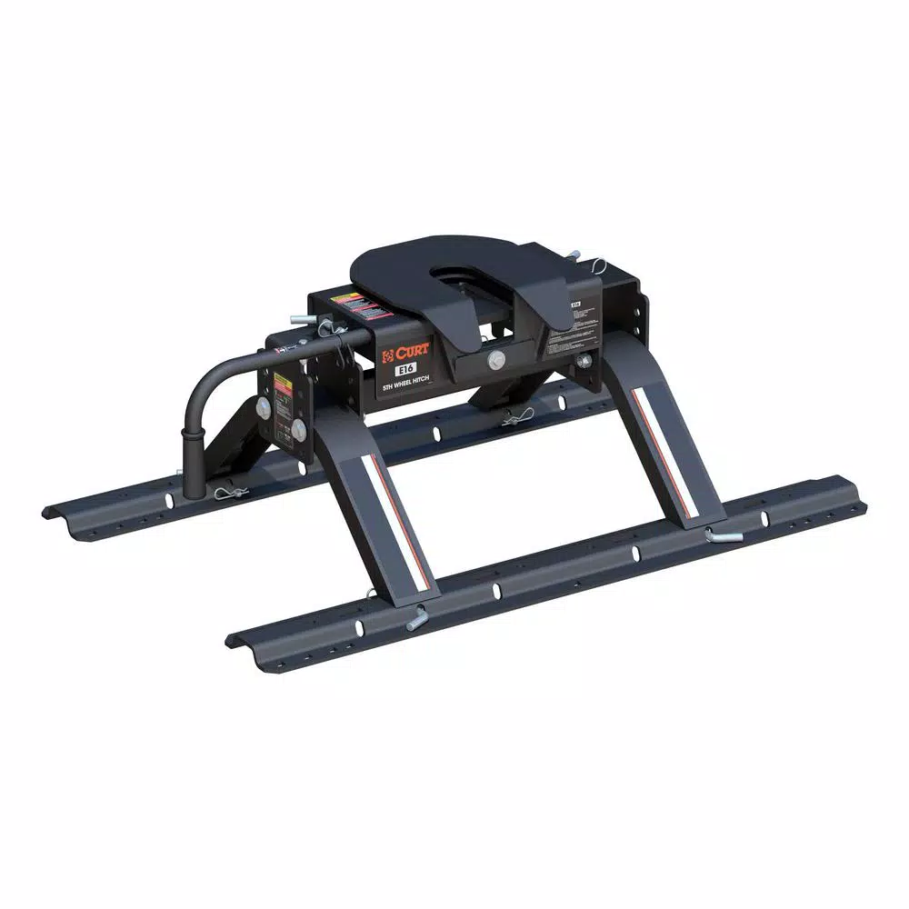 CURT E16 5th Wheel Hitch with Rails, 16,000 lbs. Capacity